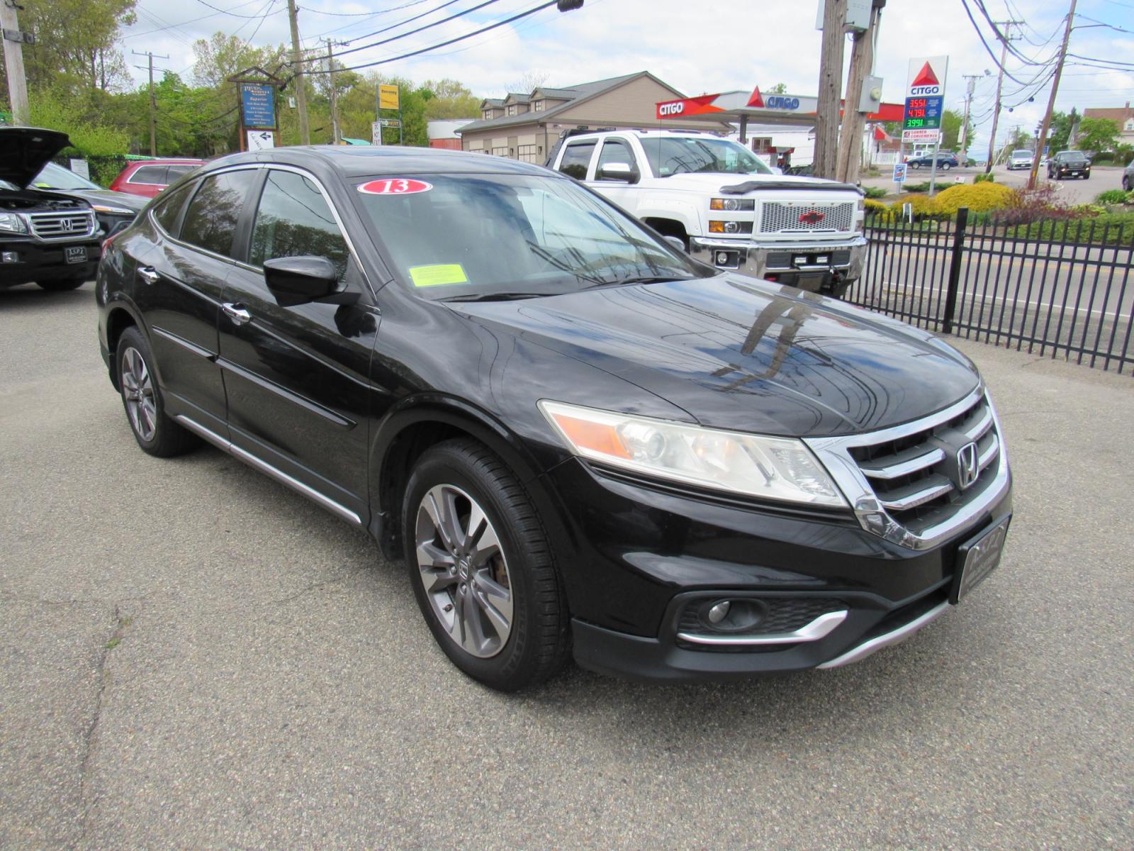 2013 BLACK /Black Honda Crosstour (5J6TF2H56DL) , Automatic transmission, located at 215 Milton St, Dedham, MA, 02026, (781) 329-5144, 42.241905, -71.157295 - This nice crossover is in excellent condition. Runs like new. All ASPI Motor Cars vehicles are fully serviced before they are delivered to assure the highest quality used vehicles. Comes with a 3/3 warranty included in the price. Call for details. Prices on all vehicles do not include $299.95 D - Photo #0